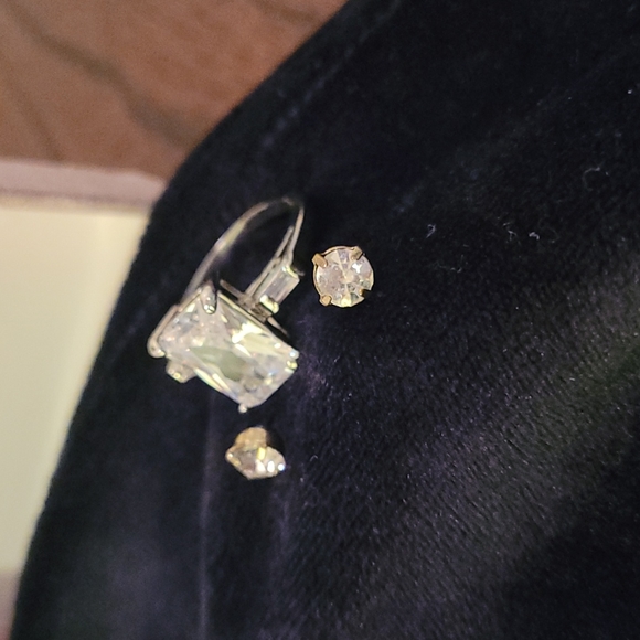 Zirconia Studs with Bonus Ring - Picture 8 of 17